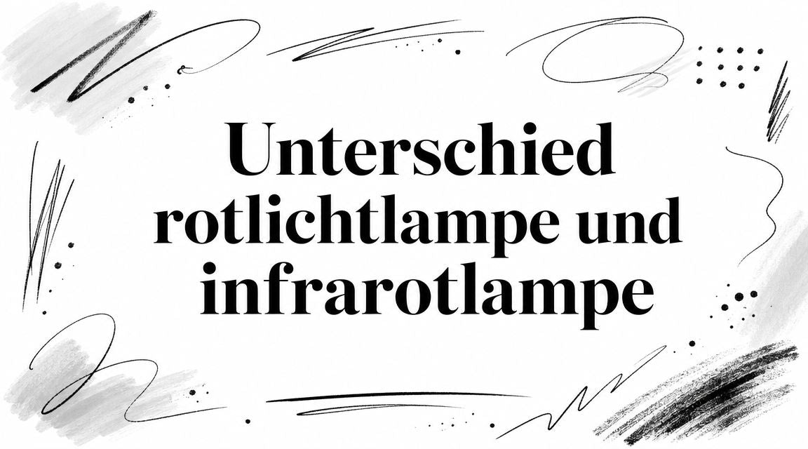 Unterschied rotlichtlampe und infrarotlampe