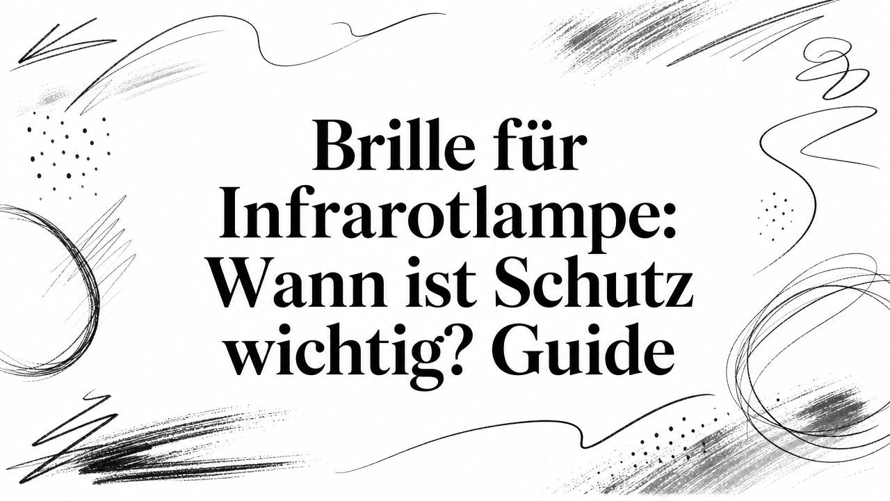 Brille für Infrarotlampe: Wann ist Schutz wichtig? Guide