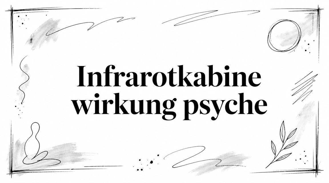 Infrarotkabine wirkung psyche