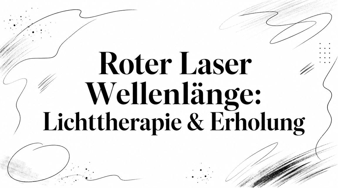Roter Laser Wellenlänge: Lichttherapie & Erholung
