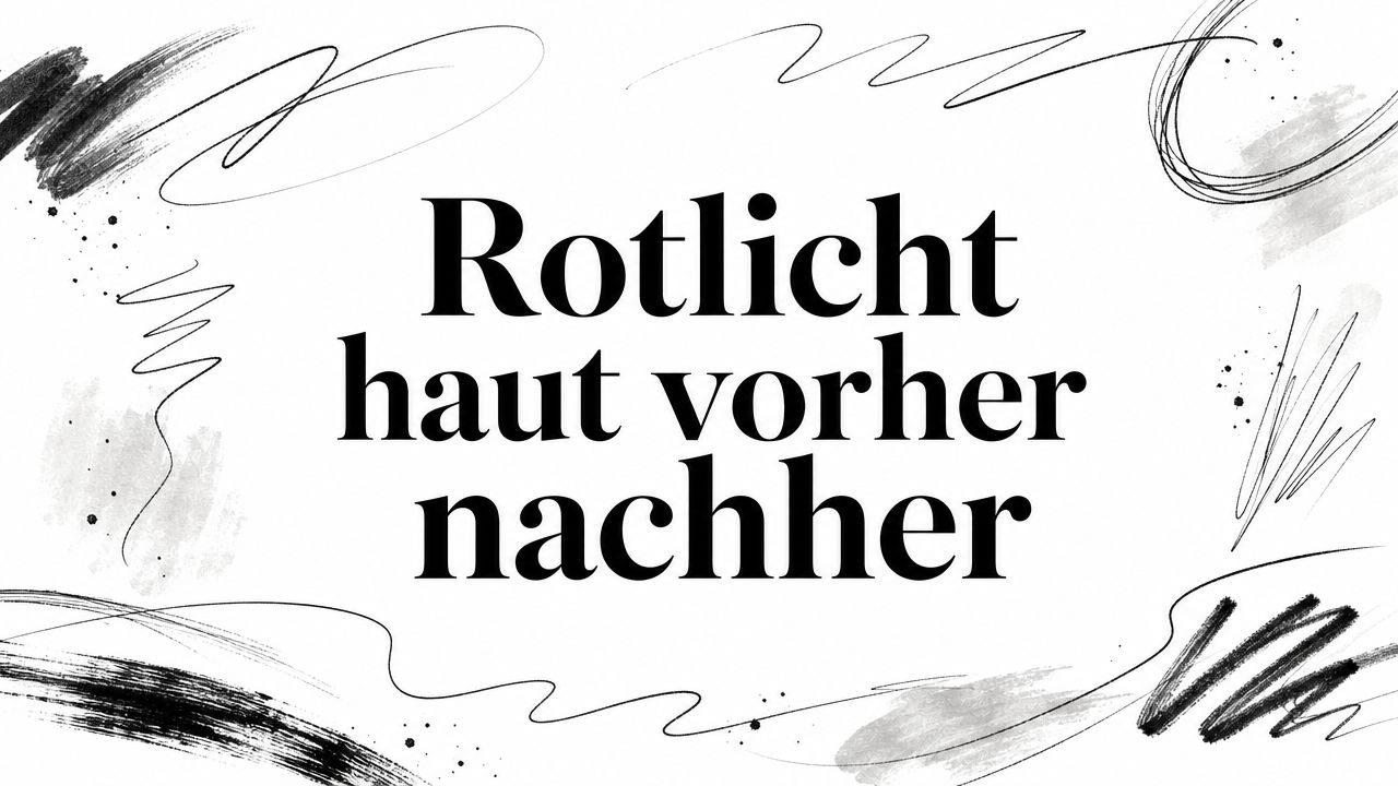 Rotlicht haut vorher nachher